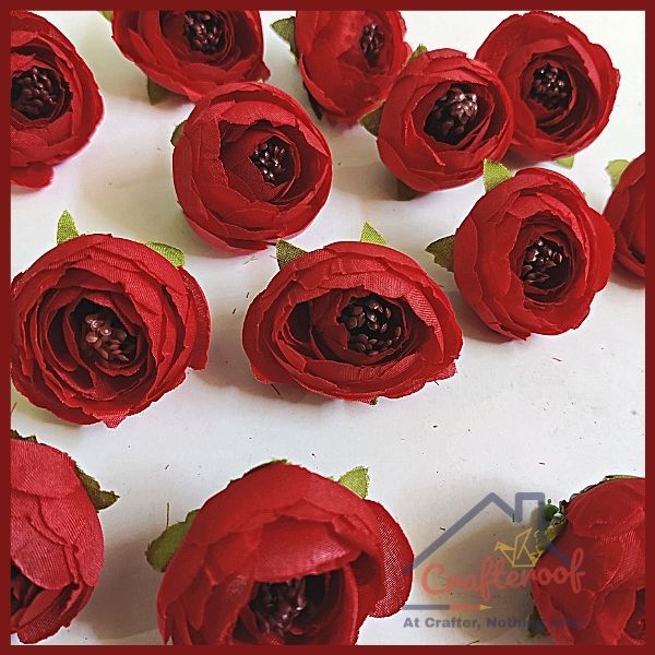 Red Peony Flower -20pcs