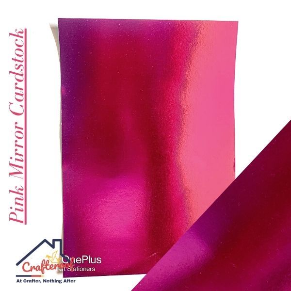 Pink Mirror Cardstock 12'*18' -10Sheets