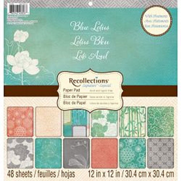 BLUE LOTUS 12x12 Paper Pad