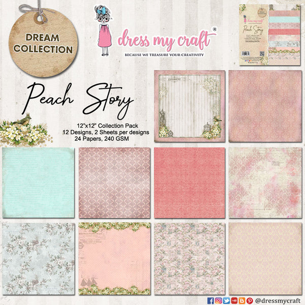 Peach Story - 12 x 12 Paper Pack