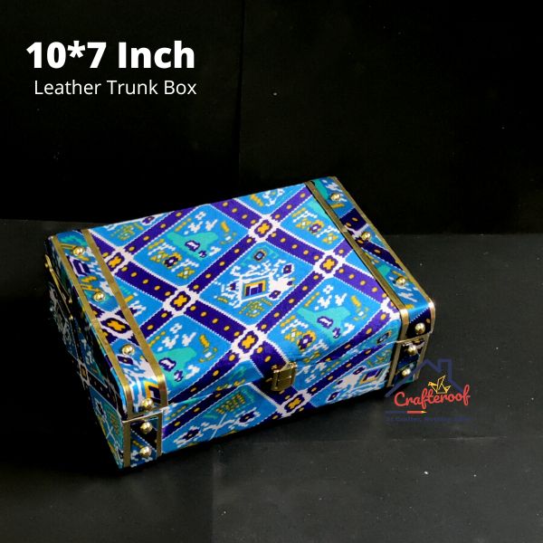 Rajasthani Print Trunk Box -10*7 inch - Blue