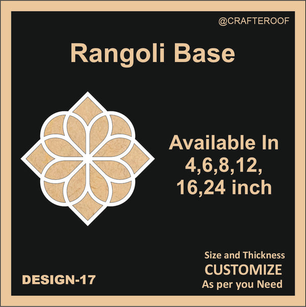 Reusable Rangoli base #17 - To fill color