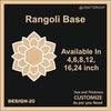 Reusable Rangoli base #20 - To fill color