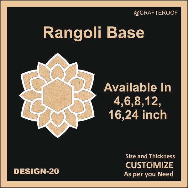 Reusable Rangoli base #20 - To fill color