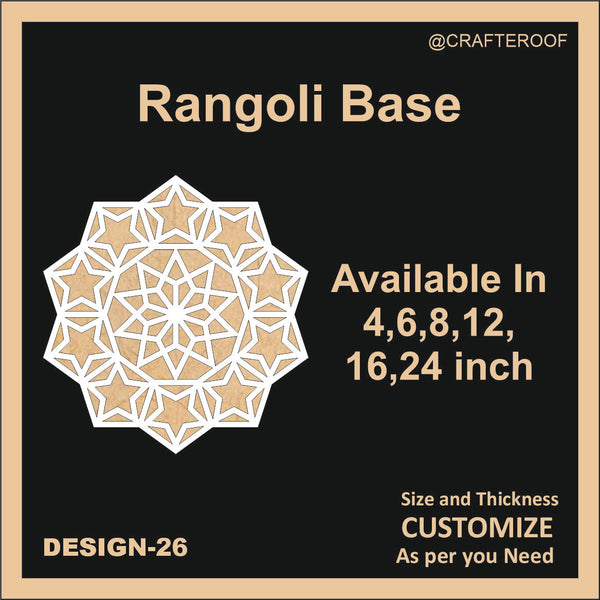 Reusable Rangoli base #26 - To fill color