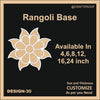 Reusable Rangoli base #30 - To fill color
