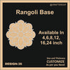 Reusable Rangoli base #36 - To fill color