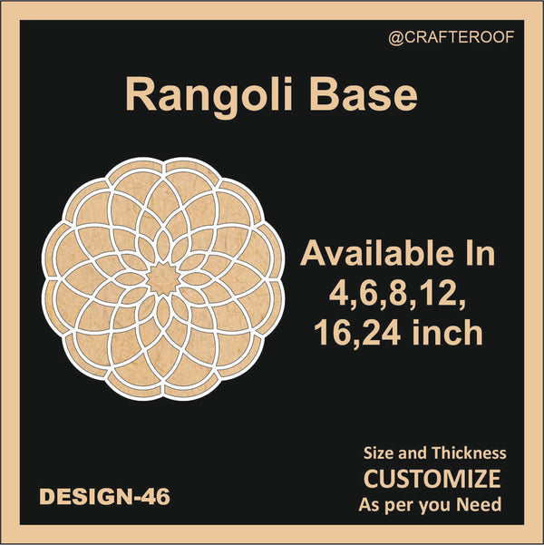 Reusable Rangoli base #46 - To fill color