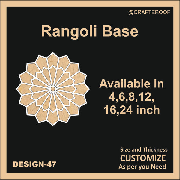 Reusable Rangoli base #47 - To fill color