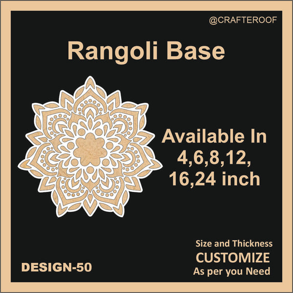 Reusable Rangoli base #50 - To fill color