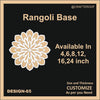 Reusable Rangoli base #65 - To fill color