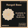 Reusable Rangoli base #69 - To fill color