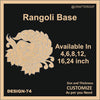 Reusable Rangoli base #74 - To fill color