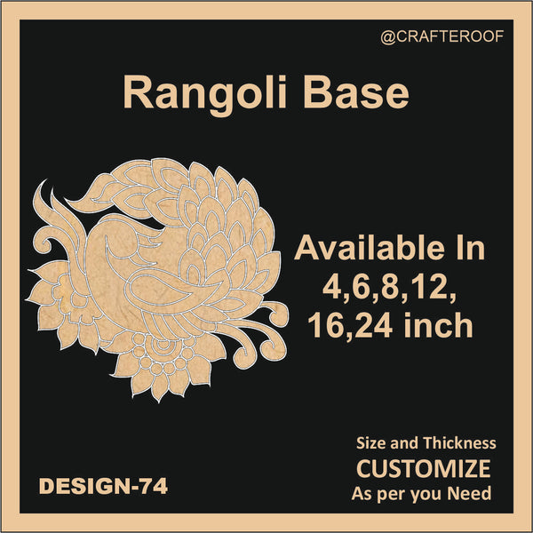 Reusable Rangoli base #74 - To fill color