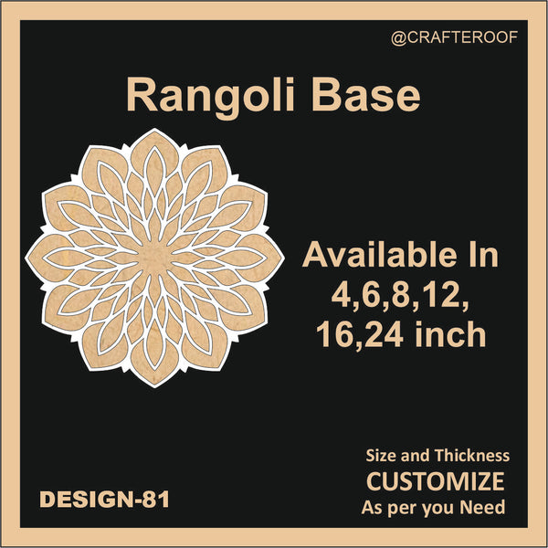 Reusable Rangoli base #81 - To fill color