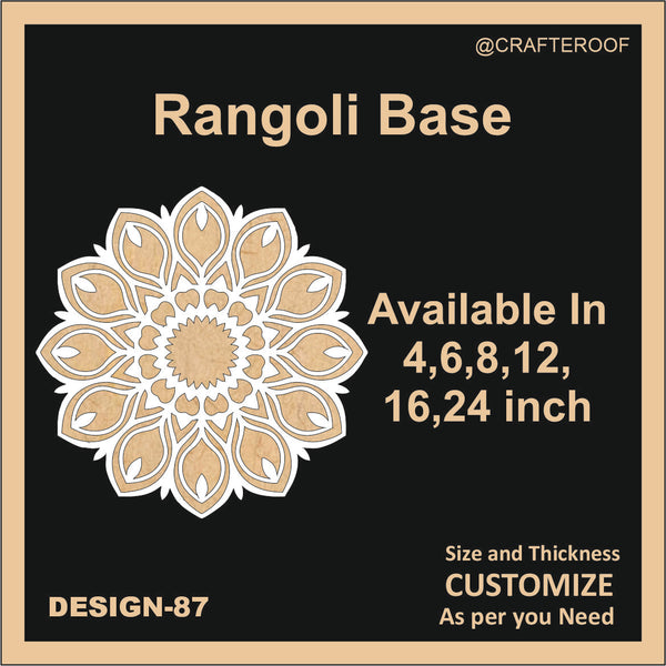 Reusable Rangoli base #87 - To fill color