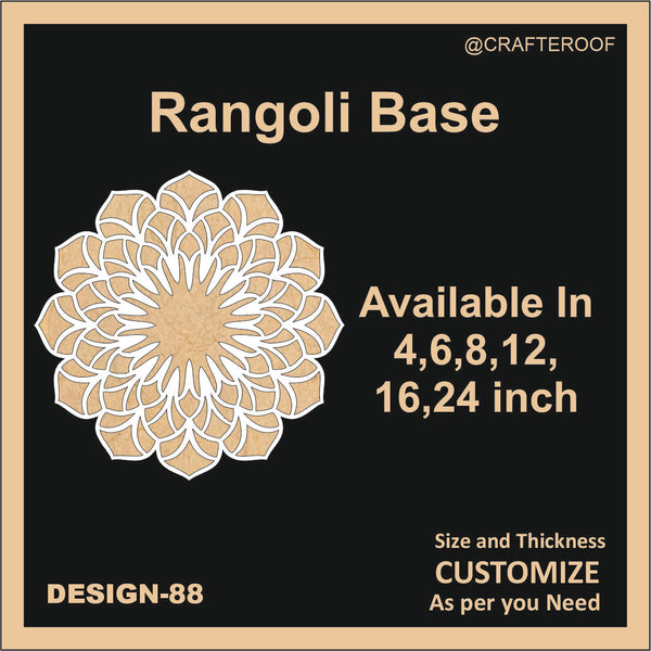 Reusable Rangoli base #88 - To fill color