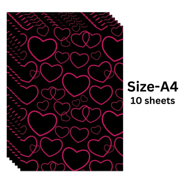 Pink Heart #2 - A4 Designer Sheets