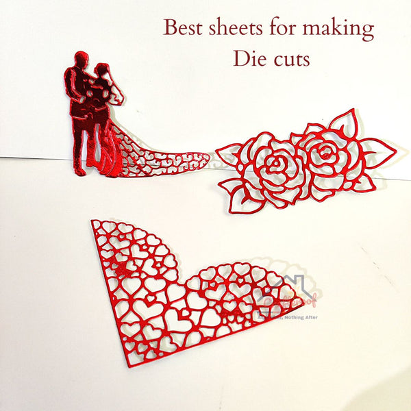 Red Mirror Cardstock 12*18 inch - 240 gsm