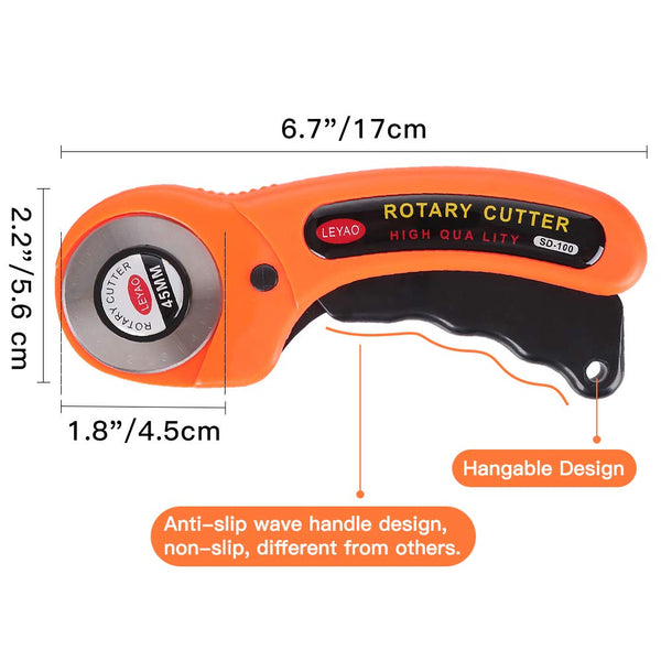 Rotary Cutter 45mm Round Cutting Tool with Safety Lock for Precise Cutting