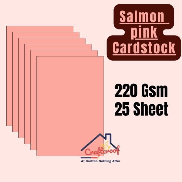 Salmon pink Cardstock 220Gsm - 25sheet