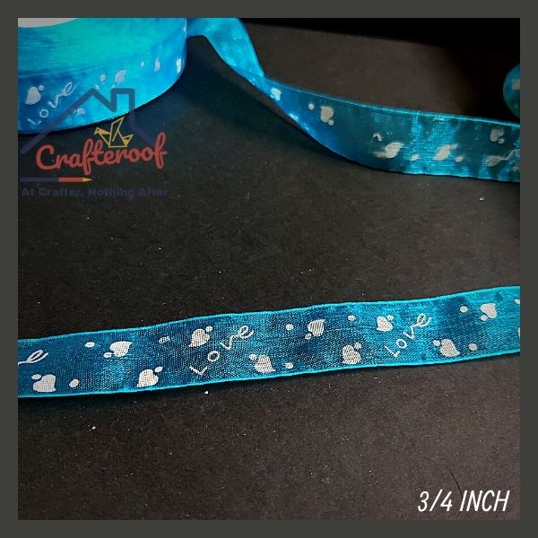 Love Organza Ribbon 3/4 inch – Sky Blue