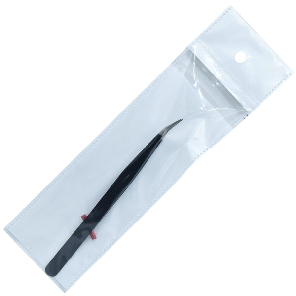 Black Curved Pointed Tweezer - Premium Quality