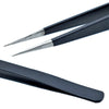 Black Straight Pointed Tweezer - Premium quality