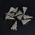 Tassels Silver Metal Charm - 10pc/pack