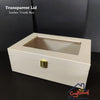 Transparent Lid Trunk Box - Cream