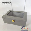 Transparent Lid Trunk Box - Grey