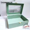 Transparent Lid Trunk Box - Sea Green