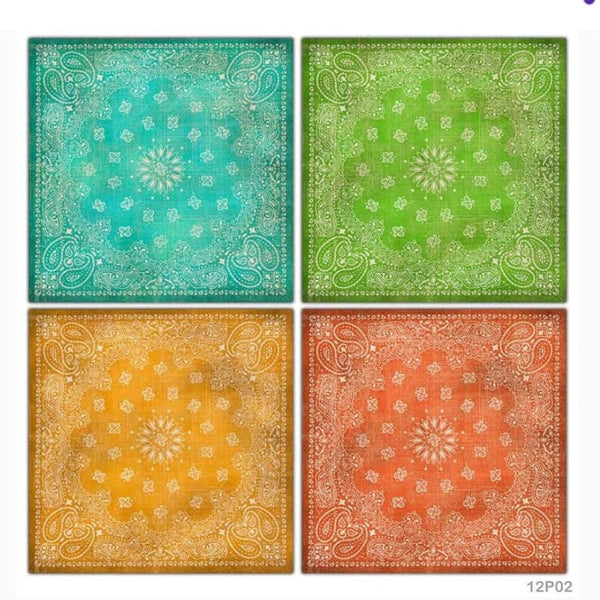 Vintage Bandana Papers - 12*12inch