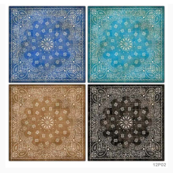 Vintage Bandana Papers - 12*12inch