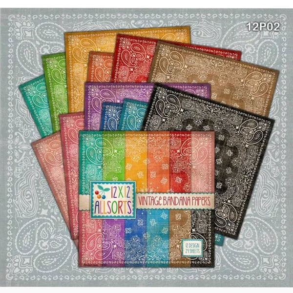 Vintage Bandana Papers - 12*12inch