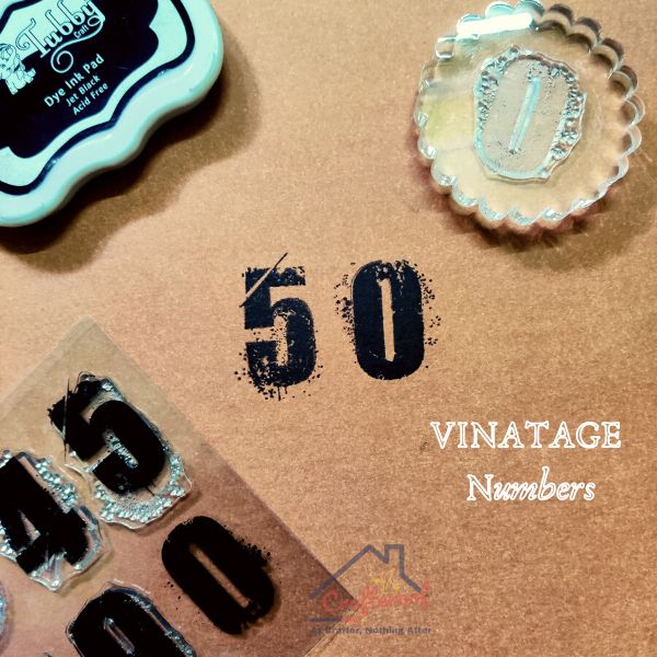 Vintage Numbers - Clear Stamp