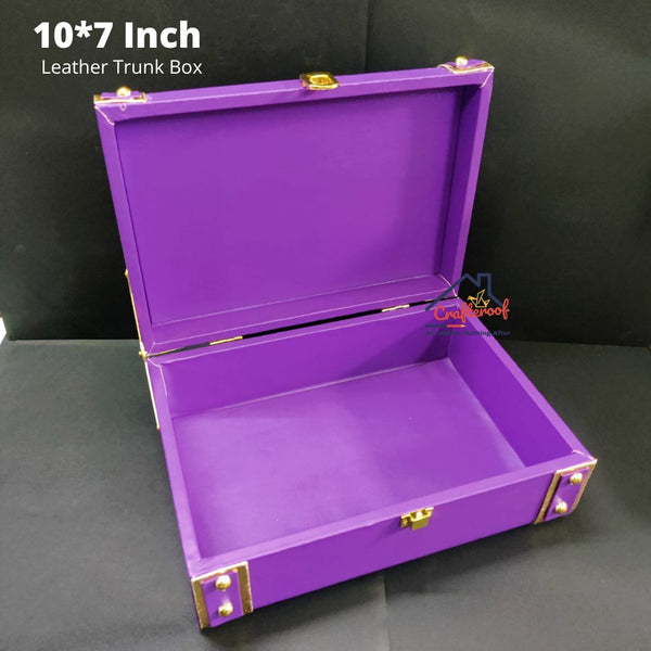 Violet Leather trunk box -10*7 inch