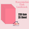 Watermelon Pink Cardstock 220Gsm -25sheets