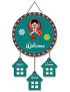 Welcome Girl with House Premarked Mdf Base