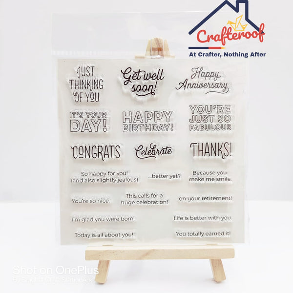 Greetings Clear Stamp