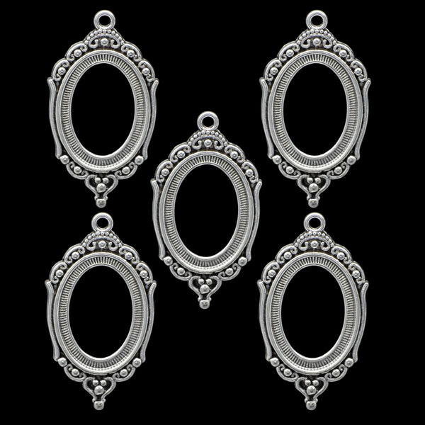Decorative Oval Silver Metal Frame #2