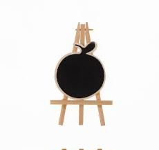 Wood Easel Stand With Circle - 6 inch