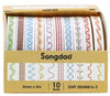 Songdao White Black Washi Tape - 10 roll/pack #3