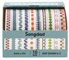 Songdao White Black Washi Tape - 10 roll/pack #5