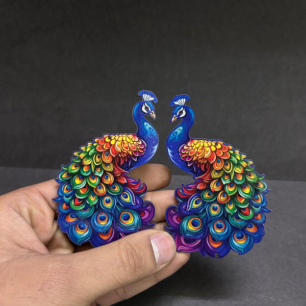 Peacock Pair #2 - Printed Cutout