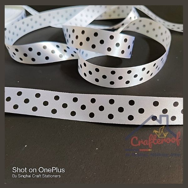 White Polka Dot Ribbon - 10Yrd/Pack