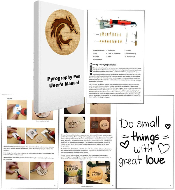 Wood Burning and Leather Crafts Tool Kit Comes with 21 Different Tips