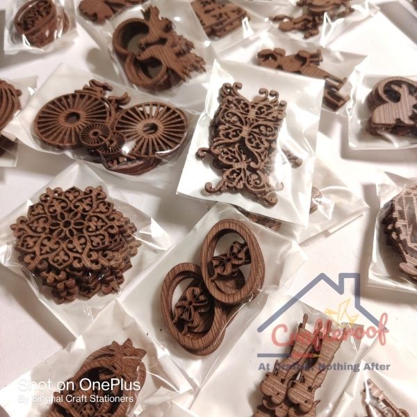 Wooden Textured - Fancy Mdf Cutout 150pcs/set