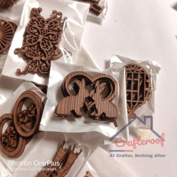 Wooden Textured - Fancy Mdf Cutout 150pcs/set