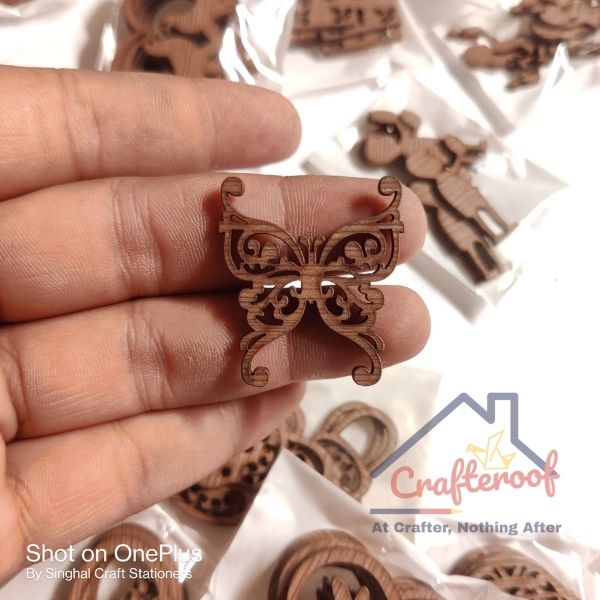 Wooden Textured - Fancy Mdf Cutout 150pcs/set